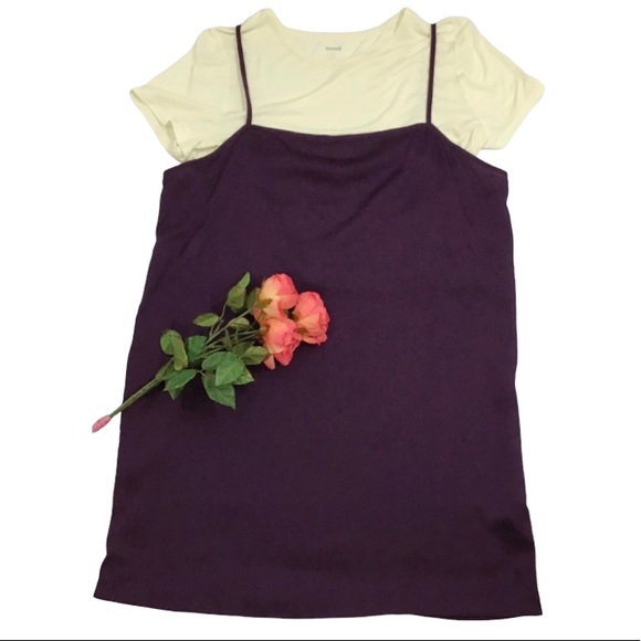 Kensie | Layered Slip Dress + Tee | XL | NWT - Picture 3 of 10